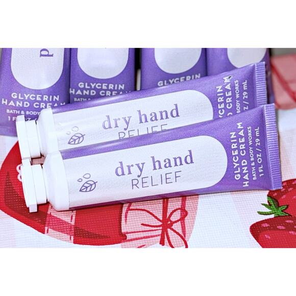 Bath & Body Works Dry Hand Relief 1 fl oz Glycerin Hand Cream 6 pcs - Picture 2 of 3